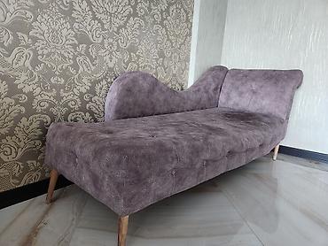 mebel materialı: Qonaq otağı üçün şık çarpayı-divan (şezlonq) - Dizayn: Asimmetrik — 5