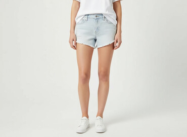 krótkie spodenki jeansowe damskie z wysokim stanem: H&M, Szorty damskie, rozmiar XS