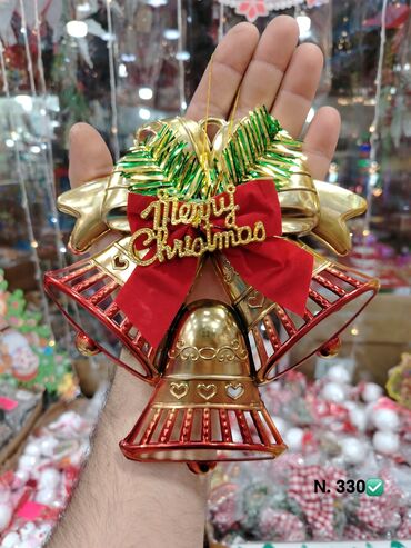 Yeni il oyuncaqları və bəzəkləri: Yeni il bəzək dəsti – işıqlı şüşə oyuncaqlar və parıltılı aksessuarlar — 6