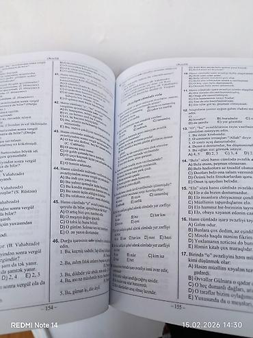 Testlər: Azərbaycan dili Testlər 11-ci sinif, DİM, 1-ci hissə, 2024 il — 2