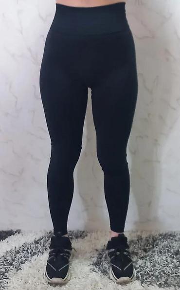 Helanke, biciklistički šortsevi: Ženske sportske helanke – crne, visok struk - Model: duge helanke sa — 5