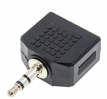 Техника и электроника: Адаптер-переходник для наушников minijack 3.5 mm (M) - 2 х minijack — 3
