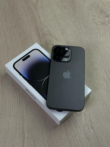 Apple iPhone: IPhone 14 Pro, Б/у, 256 ГБ, Черный, Защитное стекло, Чехол, Кабель, 98 %