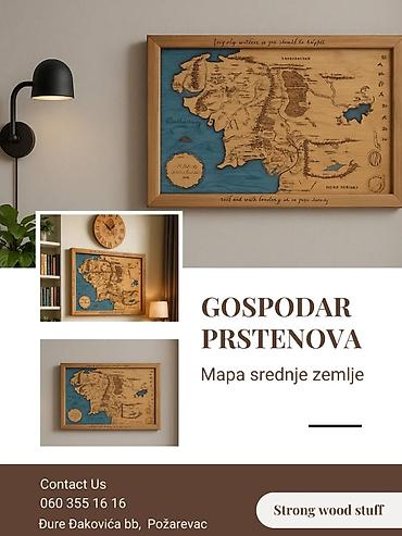 ormar za odecu: Mapa srednje zemlje Gospodar prstenova LORD OF THE RINGS – MIDDLE — 1