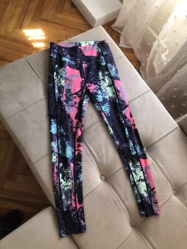 zvoncare pantalone: S (EU 36), Polyester, color - Multicolored, Print