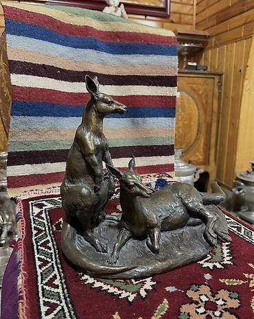 statuetka heykel: Fiqur, Metal, rəng - Qəhvəyi — 2