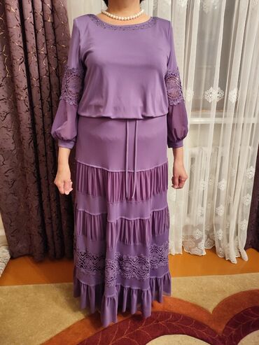 Платья: Совсем новое платье, один раз одевала из Турции. Размер 46 - 50. Жаны