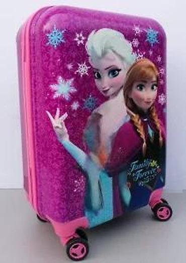 Rančevi, torbe i koferi: Dečji kofer na točkiće – Frozen (Elsa, Ana i Olaf), ružičasti - Tvrda — 12