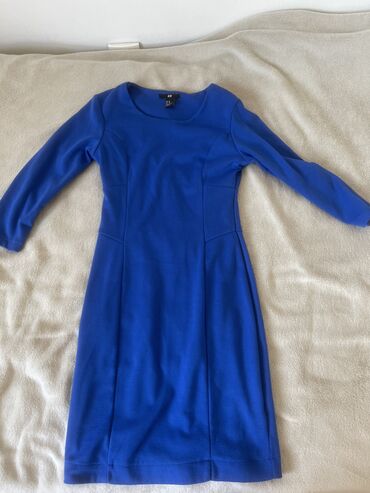 dzemper haljine h m: H&M S (EU 36), XS (EU 34), color - Blue, Evening, Short sleeves