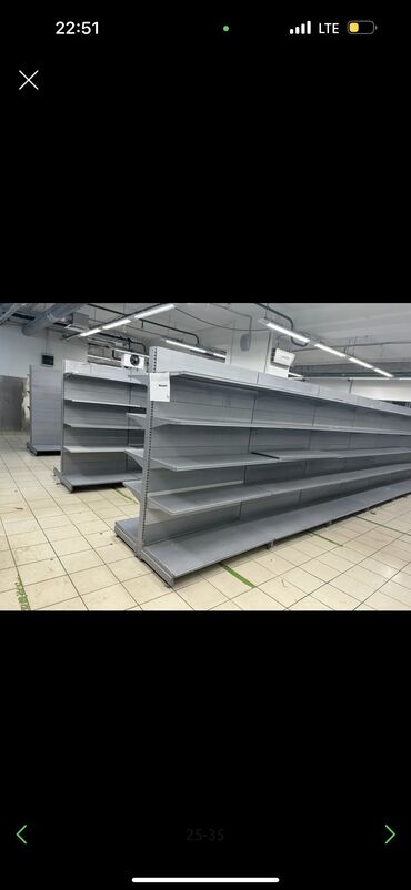 Витрины: Витрины, стеллажи, полки торговые металлические б/у, полка магазинная — 11