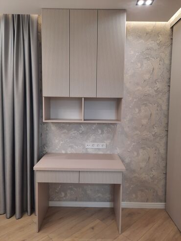 купить стенку для дома: Кеңсе эмереги комплекти, Шкаф, ДСП, түсү - Саргыч боз