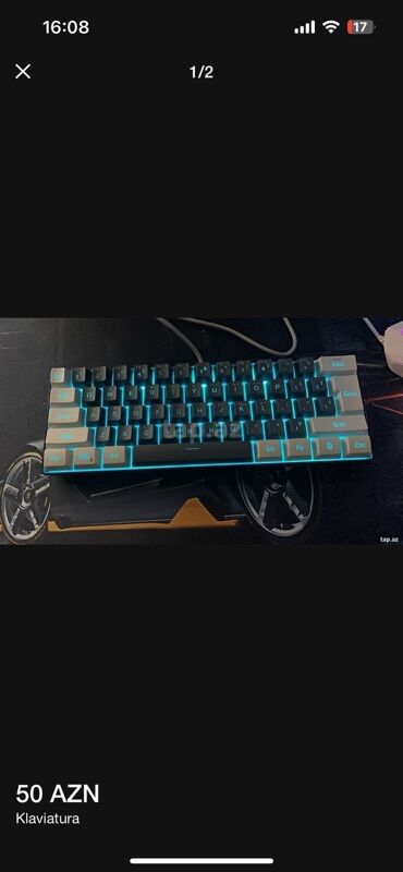 игровая клавиатура: Hər kəsə Salam. Kablolu Klaviatura satılır təcili. 1 gündü almışam