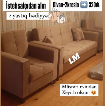 Çarpayılar: Divan + 2 kreslo Endirim fürsəti💣 Qiymət : 320₼ Yeni və sifarişlə