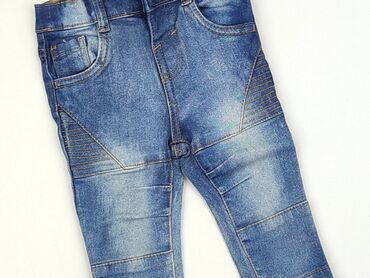 kaszmirowy pajacyk niebieski petite maison: Spodnie jeansowe, So cute, 6-9 m, stan - Bardzo dobry