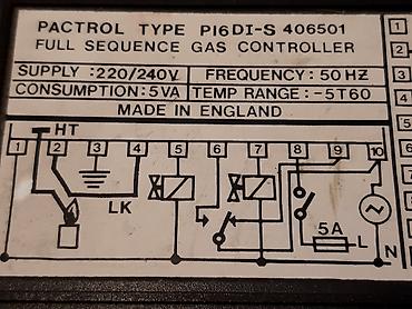 Ostala elektronika: Gas kontoler za grejanje Pactrol Type PI6DI-S 406501 Full Sequence — 6