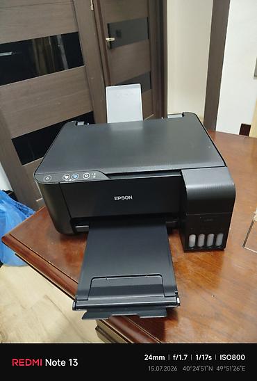 Ofis avadanlığı: Epson L3100 ink tank printer - Funksiyalar: rəngli çap, skan (üst — 3