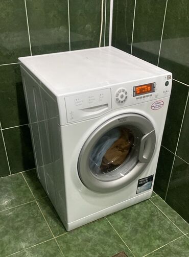 mini ariston: Стиральная машина Hotpoint Ariston, 9 кг, Б/у, Автомат, Есть сушка