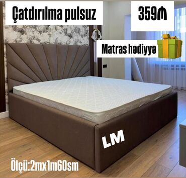 bazalı çarpayı: Новый, Двуспальная кровать, Без подьемного механизма, С матрасом, Без выдвижных ящиков