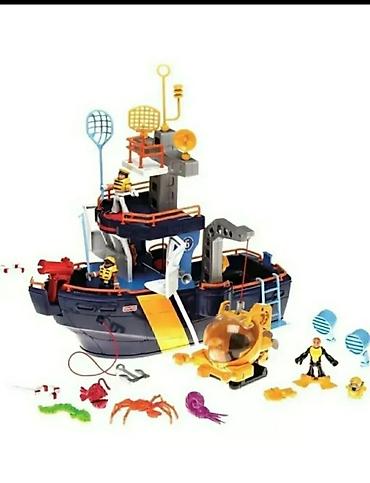 Digər oyuncaqlar: Лодка Imaginext. Состояние новой. много функций. всё открывается — 2