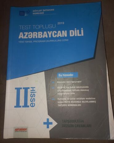 az dili toplu 1 ci hisse: Azərbaycan dili test toplusu (2019) Azərbaycan dili test toplusu 1-