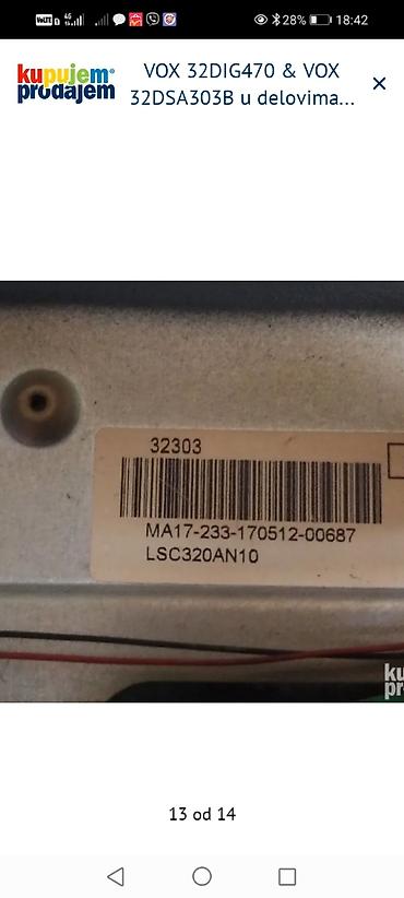 Aksesoari za TV i video: VOX 32DIG470 i VOX 32DSA303B – delovi za TV Dostupni moduli i — 14
