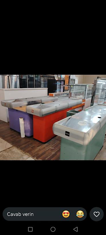 Mağaza və market avadanlıqları - Kassalı hesablama masaları: müxtəlif