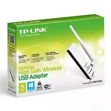 Modemi, ruteri i mrežni uređaji: TP-LINK TL-WN722N bežični USB adapter sa visokim pojačanjem - Brzina — 15