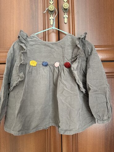 zara рубашки: Детский топ, рубашка, цвет - Коричневый, Б/у