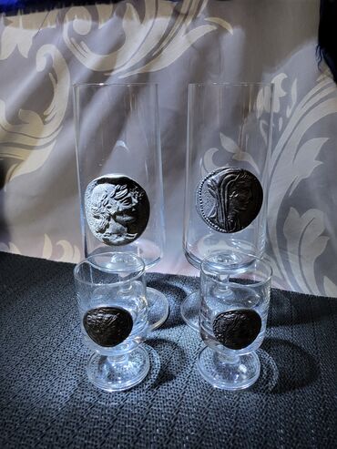 Čaše: Case nove za pivo i zestoko pice Zinnmunsen Nemacka 70,80te. Set za — 11