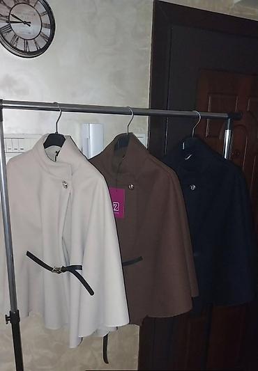 pull: Ženski elegantni pončo/ pelerina sa pojasom i visokom kragnom — 1