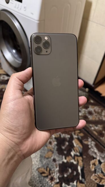 айфон 11 цена бишкек бу: IPhone 11 Pro Max, Колдонулган, 256 ГБ, Кара, 87 %