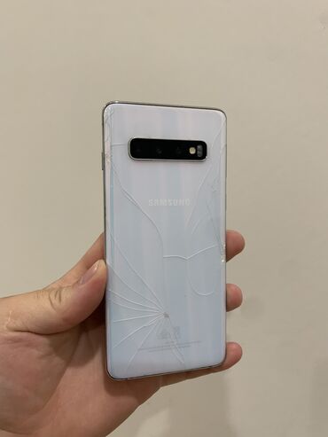 Samsung: Samsung Galaxy S10, Б/у, 128 ГБ, цвет - Белый, 1 SIM