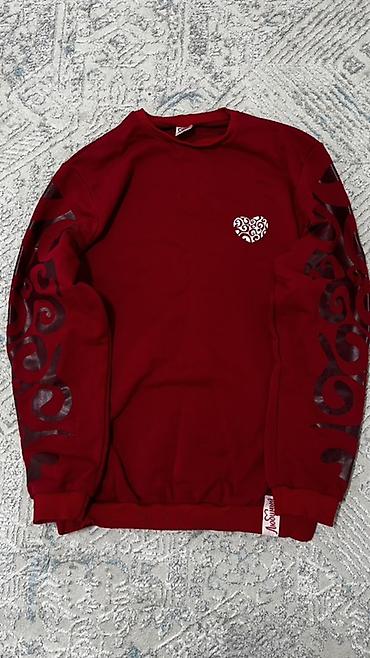 pull and: Бордовый свитшот с узорным сердцем - Цвет: красный - Фасон — 1