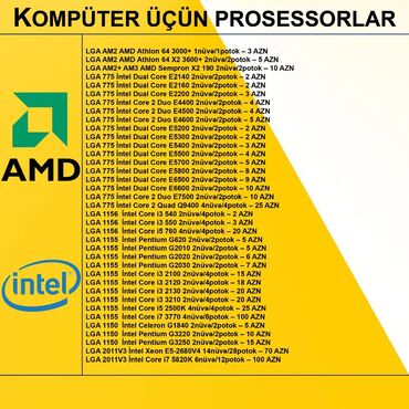 lga 1155 cpu: Процессор Intel Core i3 Kompüter üçün Prosessorlar, Б/у