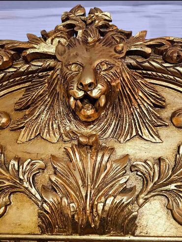 RS - Antique Mirrors: Ukrasno ogledalo sa postoljem, bogato ukrašeno detaljnim rezbarijama u — 6