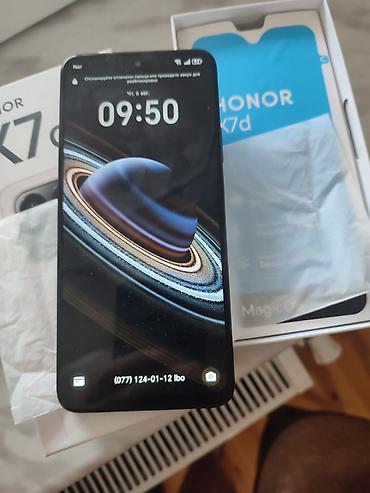 6500 slide: Honor X7d, 128 GB, rəng - Qara, İki sim kartlı, Barmaq izi, Face ID — 2