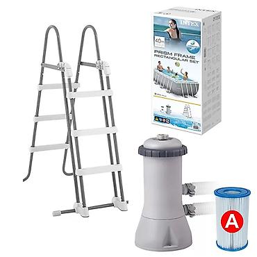 lidl bastenski program: Porodični bazen za dvorište Intex Prism Frame 4 × 2 × 1 m (šifra — 3