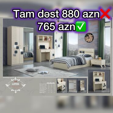 lalafo usaq oturacaqlari: Oğlan və qız üçün, Yeni, Təknəfərlik çarpayı, Dolab, Tumba, Yazı masası