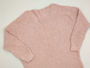 sweter z perełkami h: Sweter damski, rozmiar XL