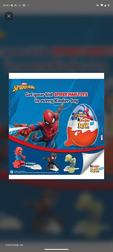 minecraft kinder: Kinder Joy – Marvel Spider‑Man seriyası - Məhsul: Kinder Joy — 3