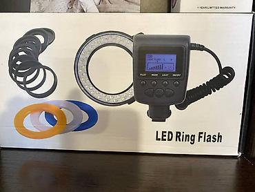 ring svetlo: Led ring flash kolco isiq obyektive baqlamaq ucun daim isiq verir — 1