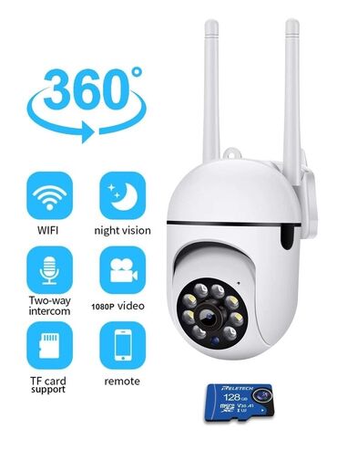 ikinci el kameralar: Kamera wifi 360° smart kamera 2MP Full HD Original Wifi smart ptz