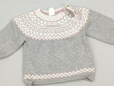 sweterek srebrny: Sweater, H&M, 6-9 months, condition - Very good