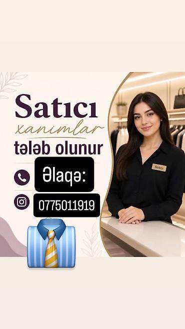 Əməkdaş axtarışı (vakansiyalar): Satış məsləhətçisi tələb olunur, Yalnız qadınlar üçün, 1-2 illik təcrübə, Aylıq ödəniş — 1