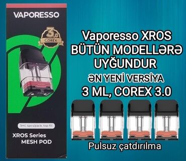 вейп баку: Vaporesso XROS 3ml kartricleri Salam. Здравствуйте. Azerbaycanda en