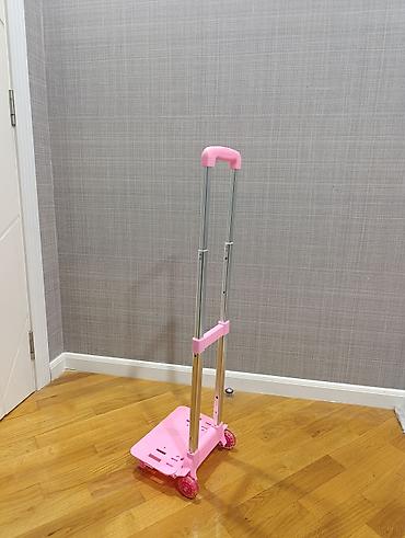 Uşaq arabaları: Uşaq çantası üçün təkərli daşıyıcı (trolley) - Rəng: çəhrayı - — 2