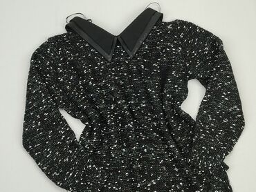 czarne t shirty w serek damskie: Sweter, M (EU 38), condition - Good