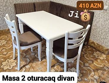 Divan və masa dəstləri: Künc divan masa oturacaq rəng seçimi var — 1
