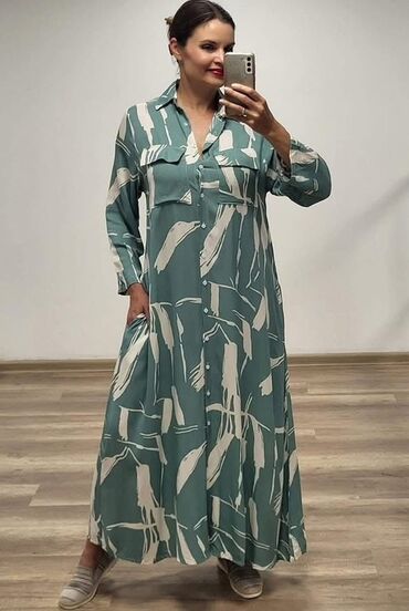 One size, bоја - Zelena, Oversize, Dugih rukava