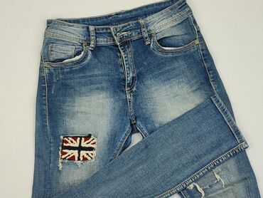 Jeansowe: Spodnie jeansowe, 10 lat, 140, stan - Zadowalający